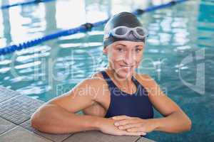 Female swimmer in the pool at leisure center