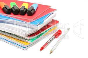 Notebook and felt-tip pen