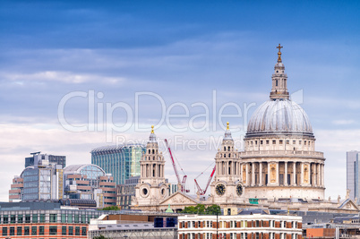 Beautiful view of St Paul Cathedral - London
