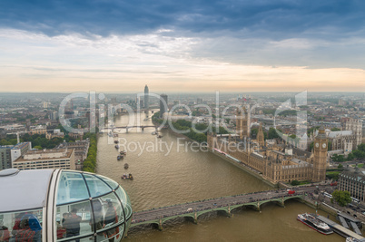 LONDON - SEPTEMBER 28, 2013: Tourists enjoy the view over the ci