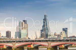 Blackfriars Bridge and London skyline