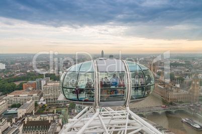 LONDON - SEPTEMBER 28, 2013: View of London Eye, Europe's talles