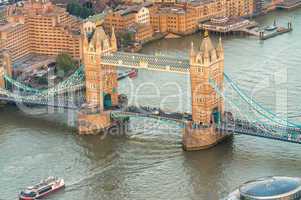 The Tower Bridge from a high vantage point - London