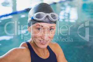 Female swimmer in the pool at leisure center