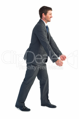 Businessman with his hands out