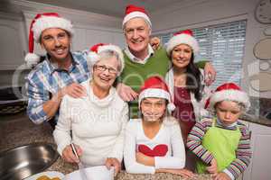 Multi-generation family baking together