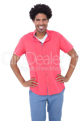 Happy man posing with hands on hips Happy man posing with hands on hips