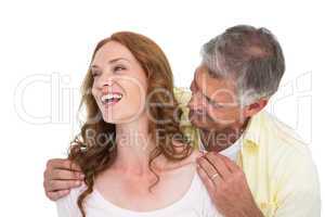 Casual couple laughing together