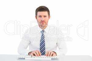 Businessman working at his desk