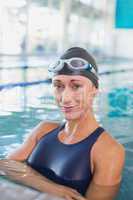 Fit swimmer in the pool at leisure center