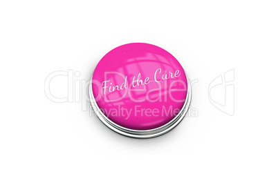 Pink button for breast cancer awareness