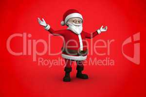 Composite image of cute cartoon santa claus