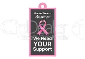 Breast cancer awareness message on poster