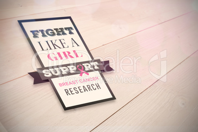 Composite image of breast cancer awareness message