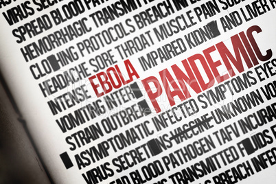 Digitally generated ebola word cluster