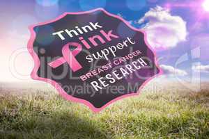 Composite image of breast cancer awareness message