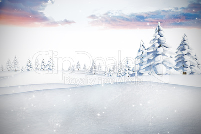 Composite image of snow
