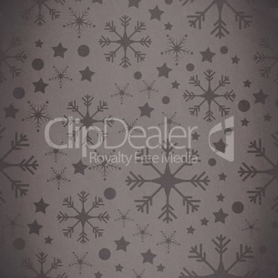 Composite image of snowflake pattern