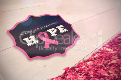 Composite image of breast cancer awareness message