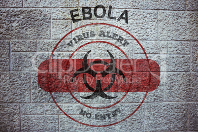 Composite image of ebola virus alert
