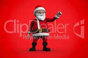 Composite image of cute cartoon santa claus