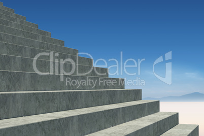 Composite image of grey steps