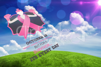 Composite image of breast cancer awareness message Composite image of breast cancer awareness message