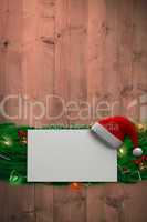 Composite image of fir branch christmas decoration garland