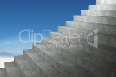 Composite image of grey steps