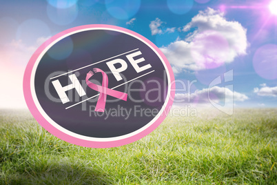 Composite image of breast cancer awareness message