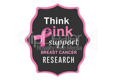 Breast cancer awareness message on poster