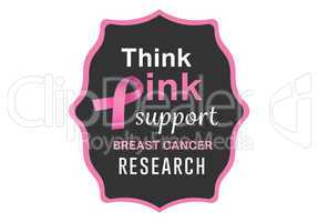 Breast cancer awareness message on poster