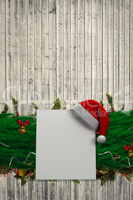 Composite image of fir branch christmas decoration garland