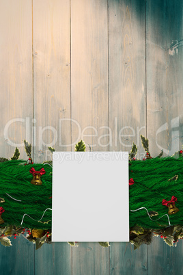 Composite image of fir branch christmas decoration garland