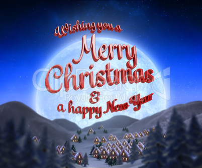 Composite image of merry christmas message