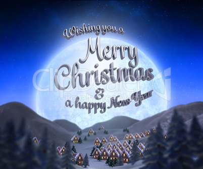 Composite image of merry christmas message