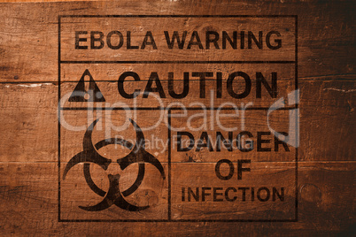 Composite image of ebola virus alert