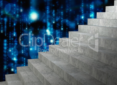 Composite image of grey steps