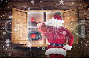 Composite image of santa claus