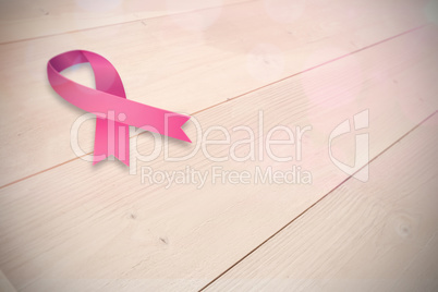 Composite image of breast cancer awareness ribbon