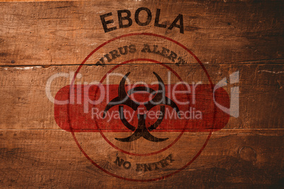 Composite image of ebola virus alert