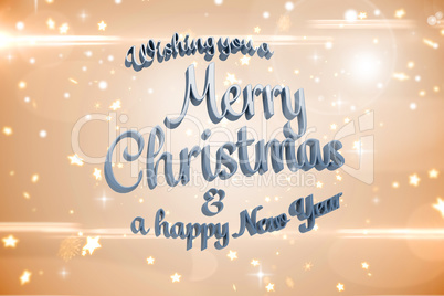 Composite image of merry christmas message