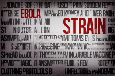 Digitally generated ebola word cluster