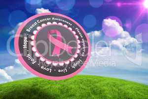 Composite image of breast cancer awareness message