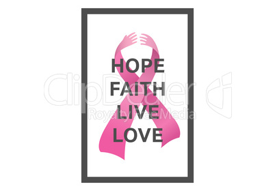 Breast cancer awareness message of hope