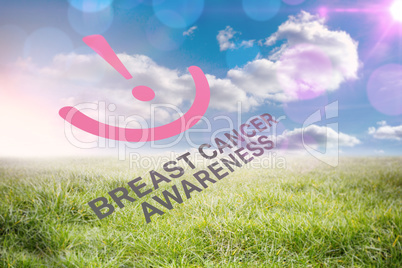 Composite image of breast cancer awareness message