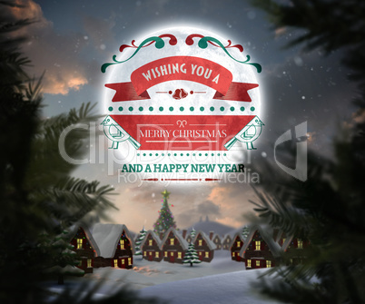 Composite image of christmas message