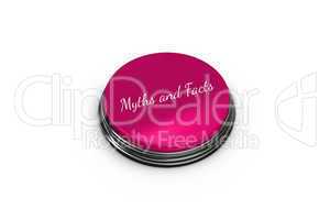 Pink button for breast cancer awareness