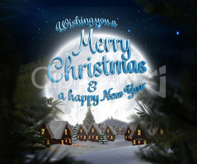 Composite image of merry christmas message