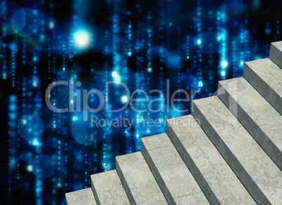 Composite image of grey steps